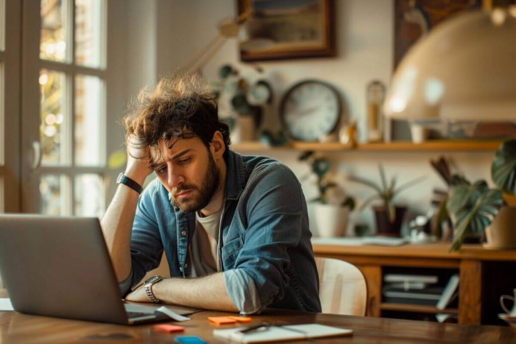 adulto con dificultad de concentración en su día a día