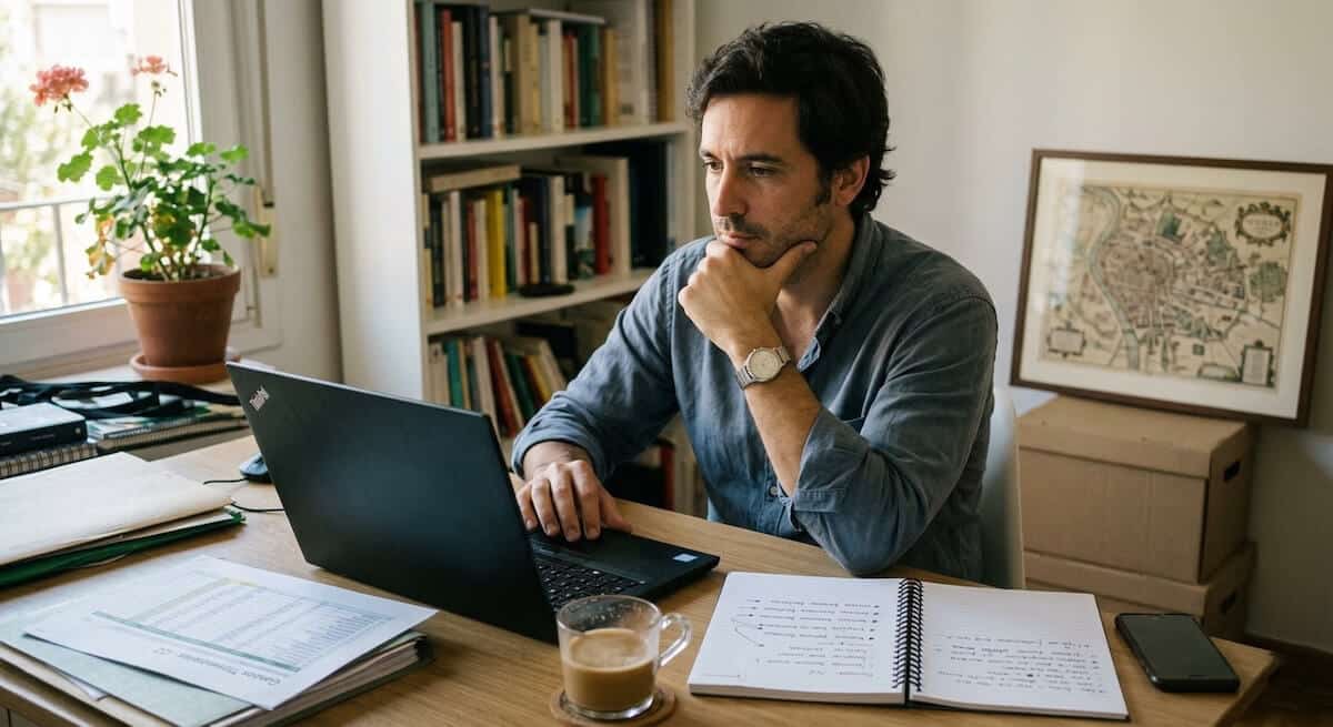 adulto reflexionando sobre dificultades de atención