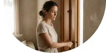 Persona sentada sola en una plaza, mostrando aislamiento y malestar emocional asociados a la agorafobia