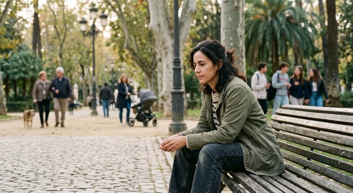 adulto antes de sesión de terapia psicológica reflexionando